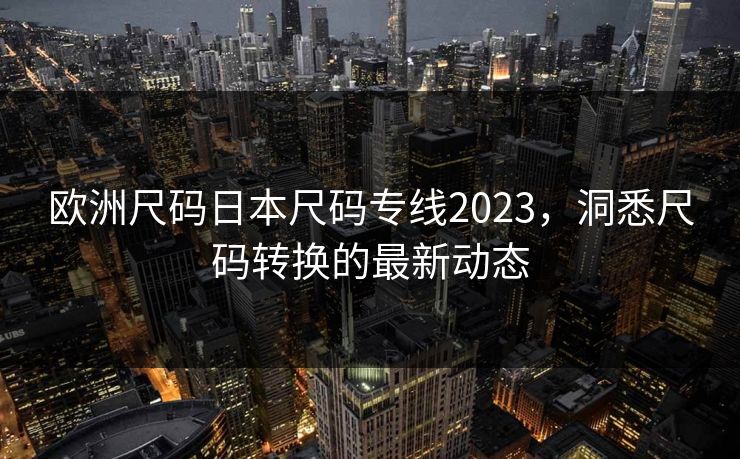 欧洲尺码日本尺码专线2023，洞悉尺码转换的最新动态