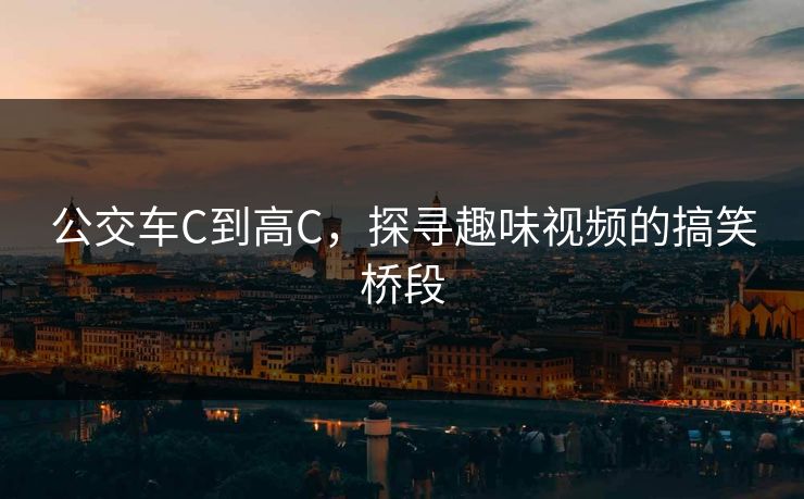 公交车C到高C，探寻趣味视频的搞笑桥段